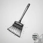 Tattoo sketch broom and dustpan, concept art… – tattoo sketch (№1759978893_0, 09.10.2025 03:01) — tattoovalue.net
