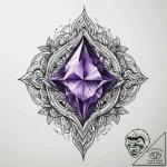 Tattoo sketch amethyst – tattoo sketch (№1759979541_0, 09.10.2025 03:12) — tattoovalue.net