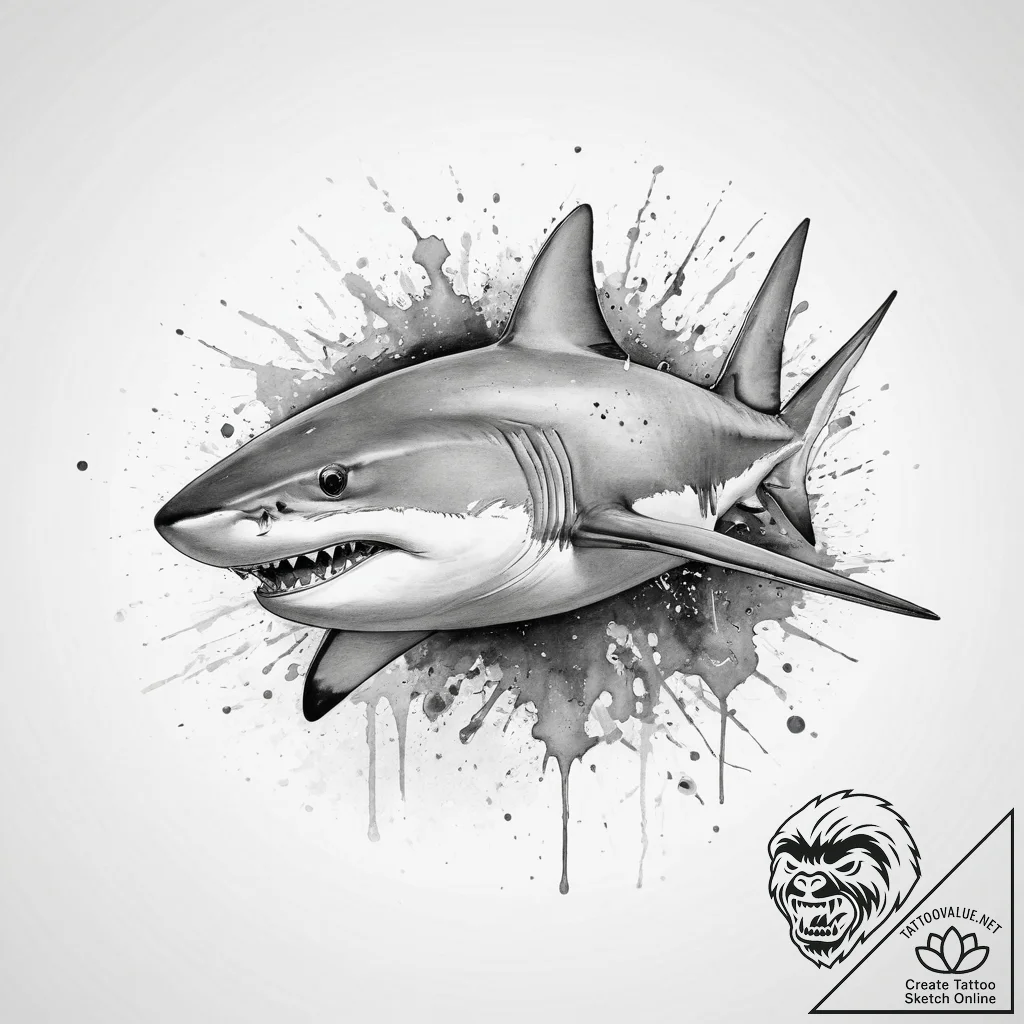 Tattoo sketch lemon shark, artistic tattoo sk... - tattoo sketch (№1759980189_0, 09.10.2025 03:23) — tattoovalue.net