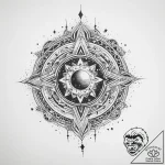 Tattoo sketch cosmic representation – tattoo sketch (№1759981272_0, 09.10.2025 03:41) — tattoovalue.net