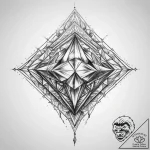 Tattoo sketch diamond tattoo – tattoo sketch (№1759984078_0, 09.10.2025 04:27) — tattoovalue.net