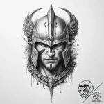 Tattoo sketch spartan tattoo – tattoo sketch (№1759984299_0, 09.10.2025 04:31) — tattoovalue.net