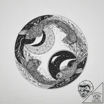 Tattoo sketch yin and yang with fish, concept… – tattoo sketch (№1759985379_0, 09.10.2025 04:49) — tattoovalue.net