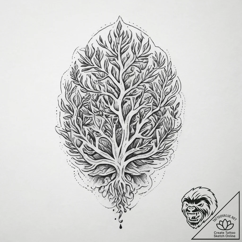 Tattoo sketch coral, artistic tattoo sketch,... - tattoo sketch (№1759985595_0, 09.10.2025 04:53) — tattoovalue.net
