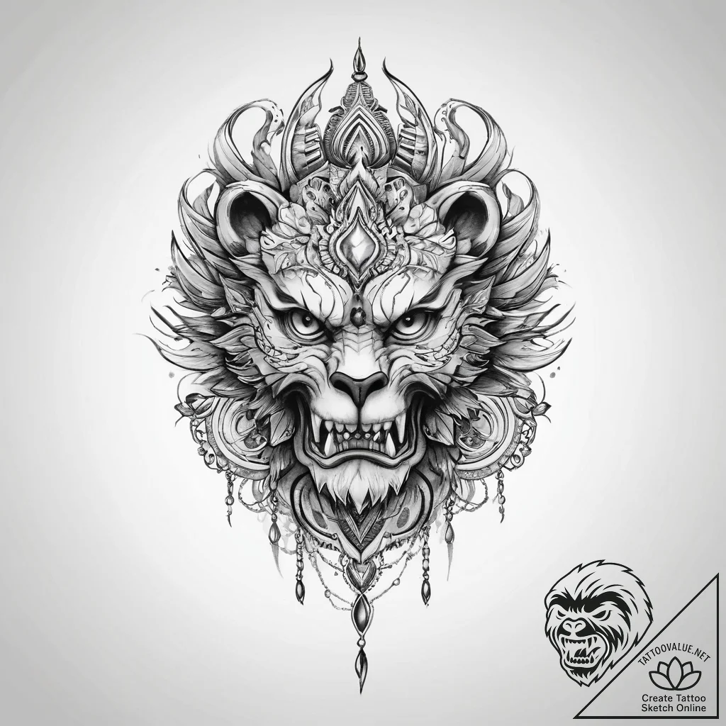 Tattoo sketch gray - tattoo sketch (№1759986458_0, 09.10.2025 05:07) — tattoovalue.net