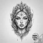 Tattoo sketch cosmic person, artistic tattoo… – tattoo sketch (№1759987106_0, 09.10.2025 05:18) — tattoovalue.net