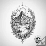 Tattoo sketch desert – tattoo sketch (№1759987321_0, 09.10.2025 05:22) — tattoovalue.net