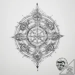 Tattoo sketch cosmic past – tattoo sketch (№1759987537_0, 09.10.2025 05:25) — tattoovalue.net