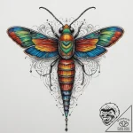 Tattoo sketch caddisfly, artistic tattoo sket… – tattoo sketch (№1759988403_0, 09.10.2025 05:40) — tattoovalue.net