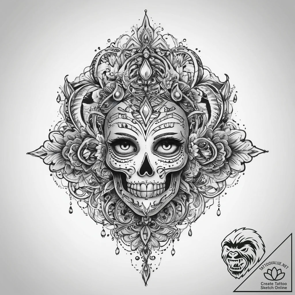 Tattoo sketch ornate jewelry, tattoo sketch d... - tattoo sketch (№1759990132_0, 09.10.2025 06:08) — tattoovalue.net