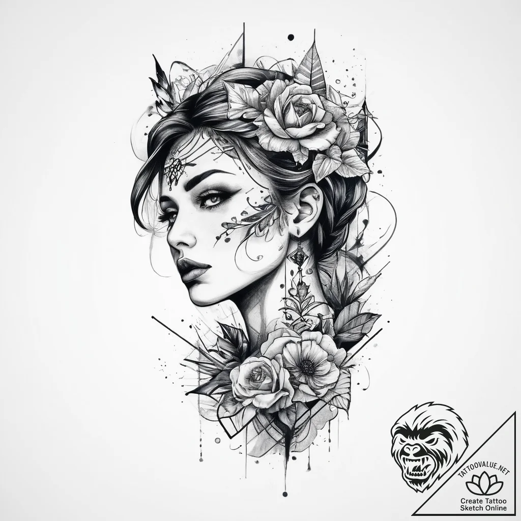 Tattoo sketch blue, tattoo drawing outline, m... - tattoo sketch (№1759990785_0, 09.10.2025 06:19) — tattoovalue.net