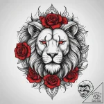 Tattoo sketch heraldic lion, artistic tattoo… – tattoo sketch (№1759991001_0, 09.10.2025 06:23) — tattoovalue.net