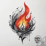 Tattoo sketch fire, artistic tattoo sketch, b… – tattoo sketch (№1759993930_0, 09.10.2025 07:12) — tattoovalue.net