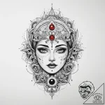 Tattoo sketch cosmic self, tattoo line art, b… – tattoo sketch (№1759994579_0, 09.10.2025 07:22) — tattoovalue.net