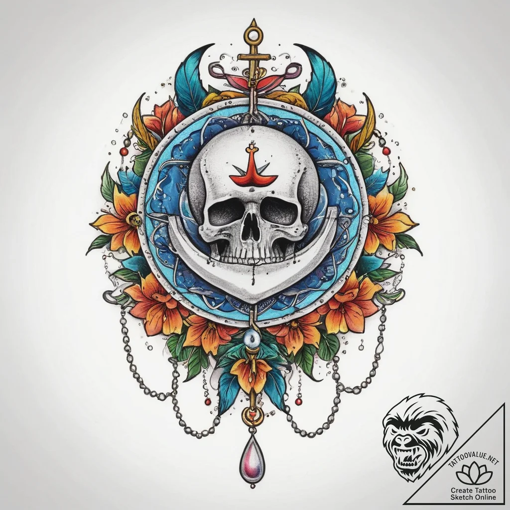 Tattoo sketch pearl string tattoo, concept ar... - tattoo sketch (№1759996321_0, 09.10.2025 07:52) — tattoovalue.net