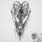 Tattoo sketch hands with a chain, tattoo sket… – tattoo sketch (№1759996538_0, 09.10.2025 07:55) — tattoovalue.net