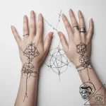 Tattoo sketch hands with a thread – tattoo sketch (№1759996970_0, 09.10.2025 08:02) — tattoovalue.net