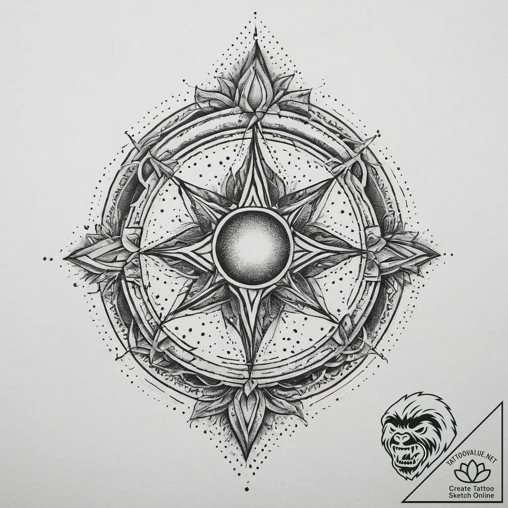 Tattoo sketch cosmic legend, tattoo sketch de... - tattoo sketch (№1759997402_0, 09.10.2025 08:10) — tattoovalue.net
