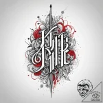 Tattoo sketch kyrie eleison lettering, ink il… – tattoo sketch (№1760000239_0, 09.10.2025 08:57) — tattoovalue.net