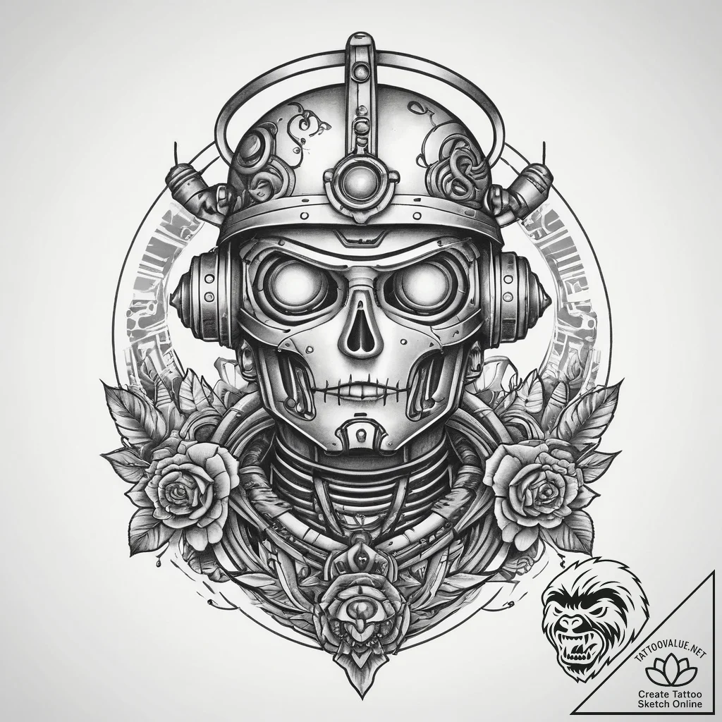 Tattoo sketch робот, tattoo sketch design, ol... - tattoo sketch (№1760003291_0, 09.10.2025 09:48) — tattoovalue.net