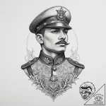 Tattoo sketch soldier with a pencil, tattoo d… – tattoo sketch (№1760003951_0, 09.10.2025 09:59) — tattoovalue.net