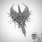 Tattoo sketch weapon – tattoo sketch (№1760004605_0, 09.10.2025 10:10) — tattoovalue.net
