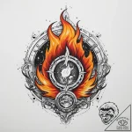 Tattoo sketch cosmic fire – tattoo sketch (№1760005471_0, 09.10.2025 10:24) — tattoovalue.net