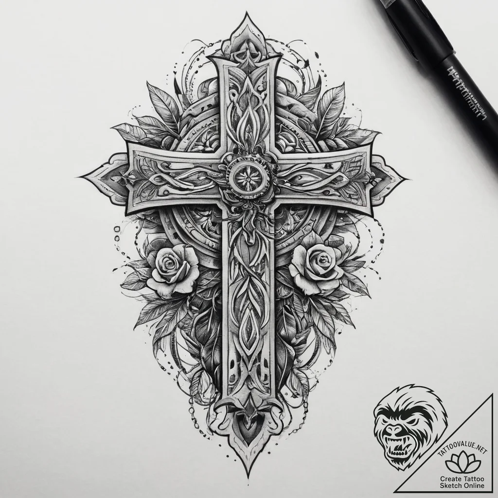 Tattoo sketch puzzle, tattoo flash sheet desi... - tattoo sketch (№1760007204_0, 09.10.2025 10:53) — tattoovalue.net