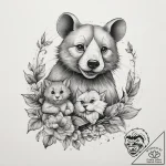 Tattoo sketch tom and jerry with a bear, arti… – tattoo sketch (№1760009816_0, 09.10.2025 11:36) — tattoovalue.net