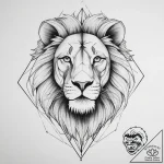 Tattoo sketch geometric lion, tattoo drawing… – tattoo sketch (№1760010685_0, 09.10.2025 11:51) — tattoovalue.net