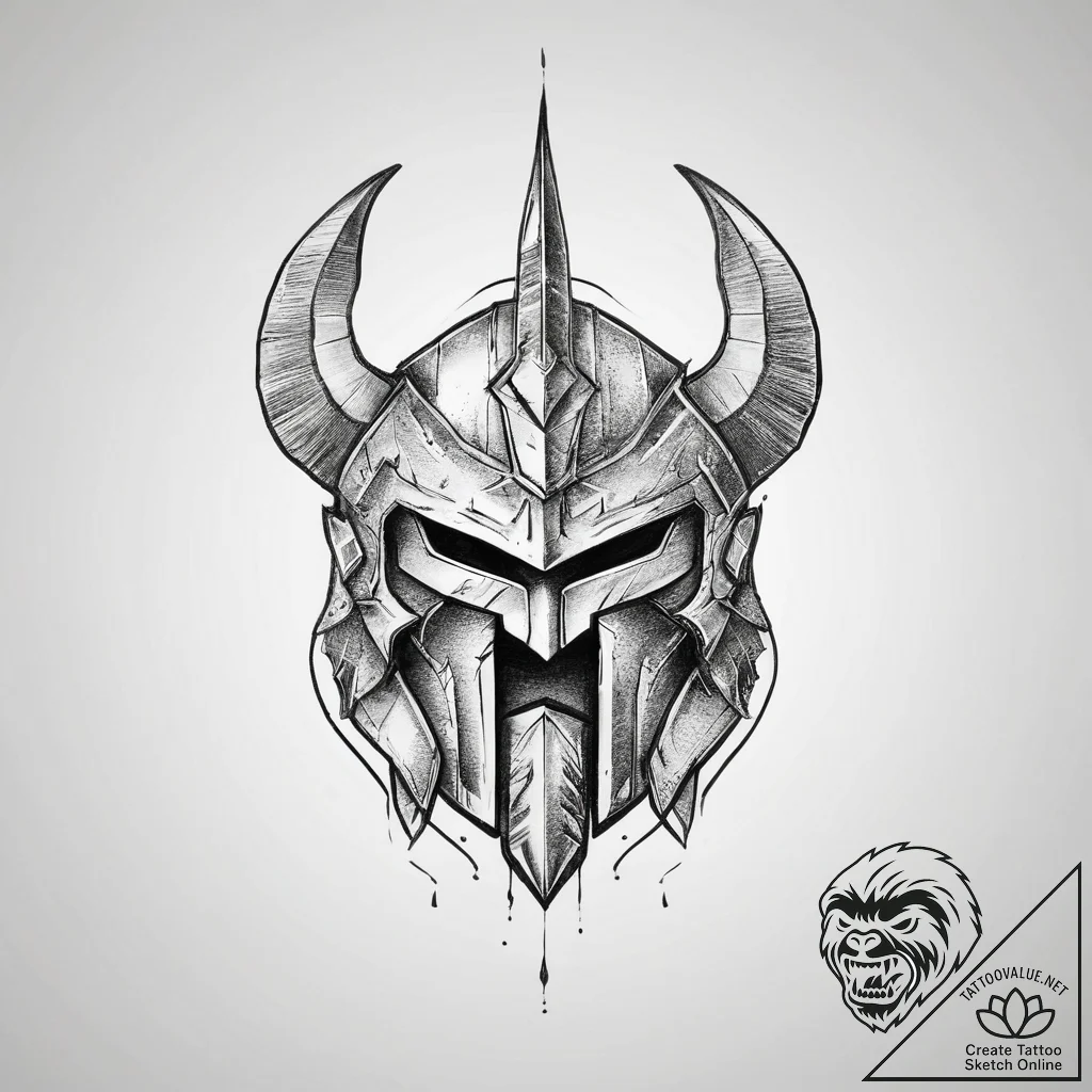 Tattoo sketch spartan, tattoo line art, minim... - tattoo sketch (№1760011994_0, 09.10.2025 12:13) — tattoovalue.net