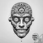 Tattoo sketch a clockwork orange stylized mas… – tattoo sketch (№1760012438_0, 09.10.2025 12:20) — tattoovalue.net