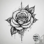 Tattoo sketch sensual neck with a rose, tatto… – tattoo sketch (№1760014207_0, 09.10.2025 12:50) — tattoovalue.net