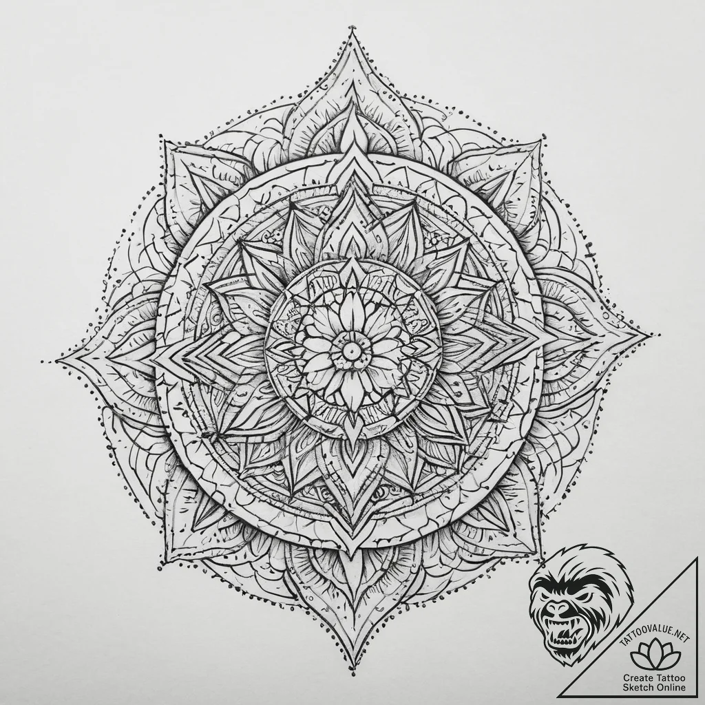 Tattoo sketch sacred portrayal, tattoo drawin... - tattoo sketch (№1760019018_0, 09.10.2025 14:10) — tattoovalue.net