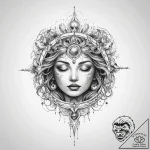Tattoo sketch cosmic land – tattoo sketch (№1760019494_0, 09.10.2025 14:18) — tattoovalue.net