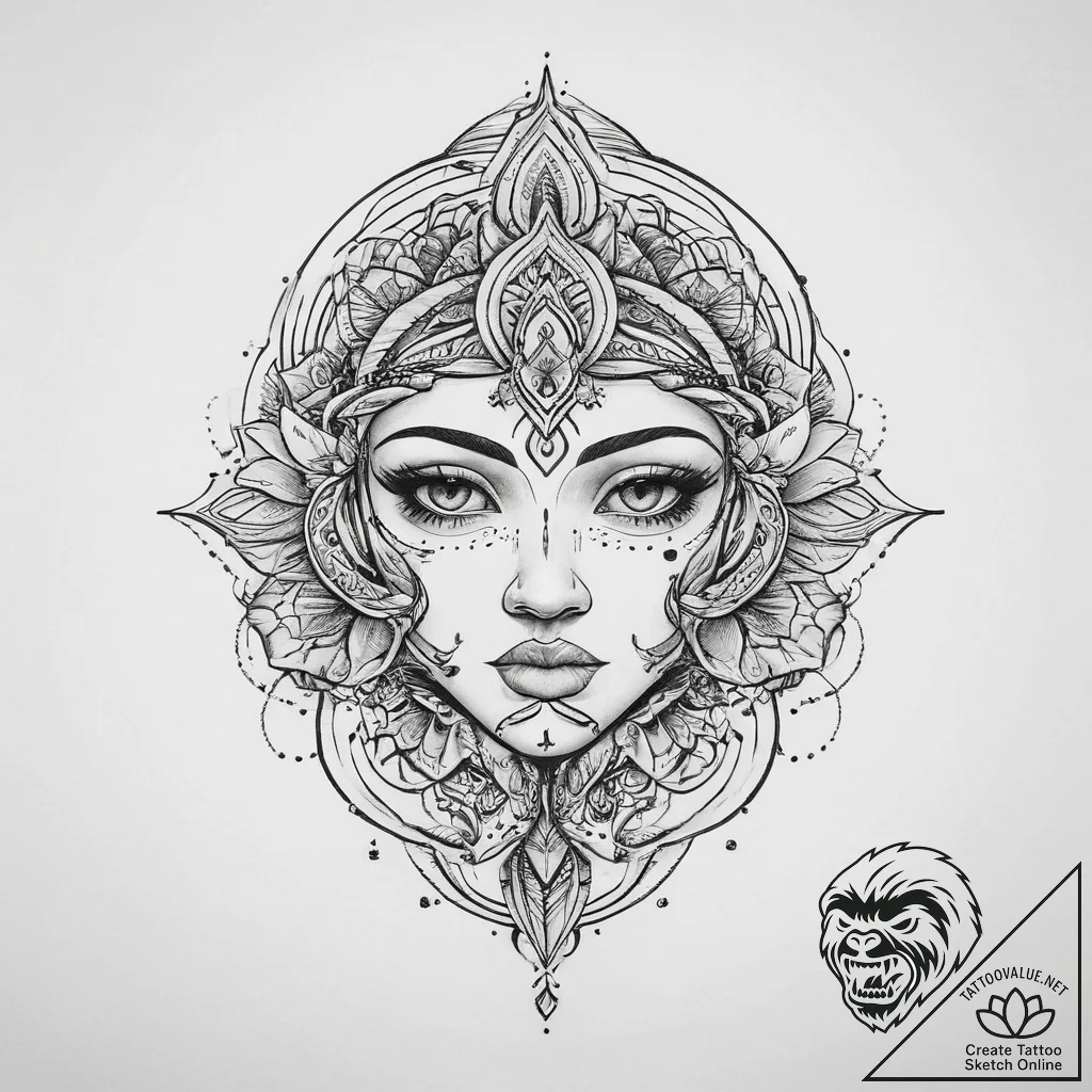 Tattoo sketch a symbolic emotion, concept art... - tattoo sketch (№1760019711_0, 09.10.2025 14:21) — tattoovalue.net