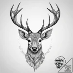 Tattoo sketch олень с рогами, artistic tattoo… – tattoo sketch (№1760019926_0, 09.10.2025 14:25) — tattoovalue.net