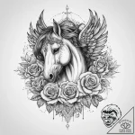 Tattoo sketch pegasus tattoo, tattoo line art… – tattoo sketch (№1760020366_0, 09.10.2025 14:32) — tattoovalue.net