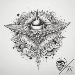 Tattoo sketch cosmic plane, tattoo sketch des… – tattoo sketch (№1760020799_0, 09.10.2025 14:39) — tattoovalue.net