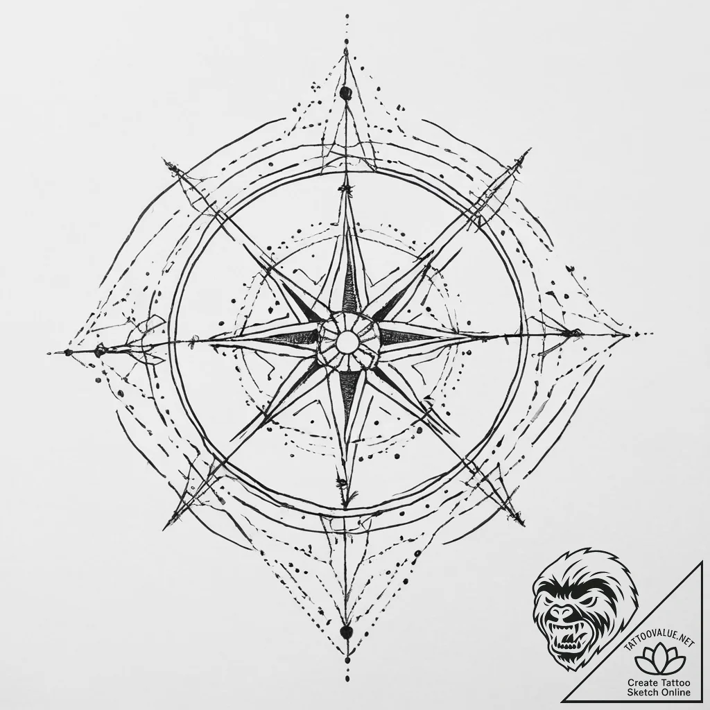 Tattoo sketch geometric constellation, tattoo... - tattoo sketch (№1760021668_0, 09.10.2025 14:54) — tattoovalue.net