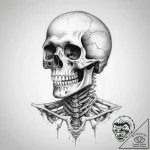 Tattoo sketch skeleton – tattoo sketch (№1760022964_0, 09.10.2025 15:16) — tattoovalue.net