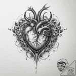 Tattoo sketch heartbeat with a song, ink illu… – tattoo sketch (№1760023834_0, 09.10.2025 15:30) — tattoovalue.net