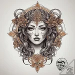 Tattoo sketch sacred soul, ink illustration f… – tattoo sketch (№1760025130_0, 09.10.2025 15:52) — tattoovalue.net