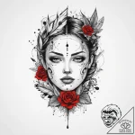 Tattoo sketch a symbolic emotion, ink illustr… – tattoo sketch (№1760028828_0, 09.10.2025 16:53) — tattoovalue.net