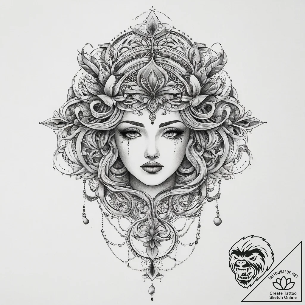 Tattoo sketch a symbolic object, tattoo drawi... - tattoo sketch (№1760029269_0, 09.10.2025 17:01) — tattoovalue.net
