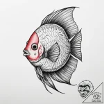 Tattoo sketch discus fish, tattoo flash sheet… – tattoo sketch (№1760029485_0, 09.10.2025 17:04) — tattoovalue.net