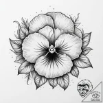Tattoo sketch pansy flower, artistic tattoo s… – tattoo sketch (№1760029918_0, 09.10.2025 17:11) — tattoovalue.net