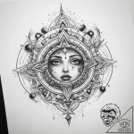 Tattoo sketch cosmic narrative – tattoo sketch (№1760030134_0, 09.10.2025 17:15) — tattoovalue.net