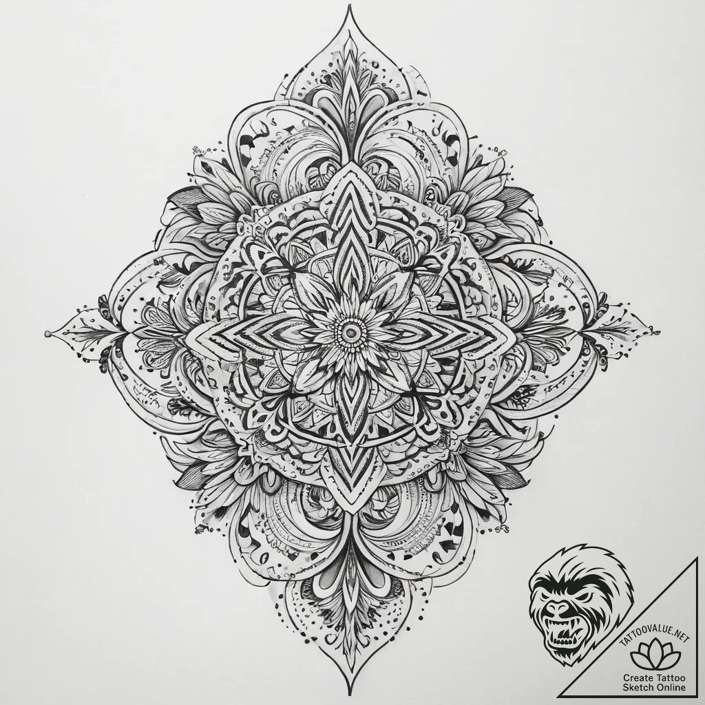 Tattoo sketch узор в виде метеорита, tattoo f... - tattoo sketch (№1760030349_0, 09.10.2025 17:19) — tattoovalue.net