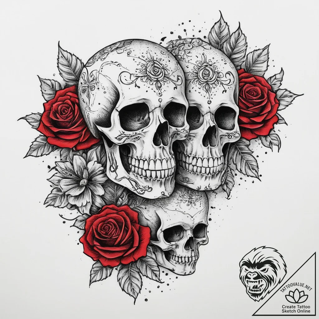 Tattoo sketch slavic embroidery pattern with... - tattoo sketch (№1760030781_0, 09.10.2025 17:26) — tattoovalue.net